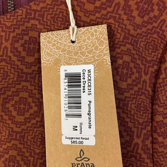 PrAna Outdoor Cece Dress in Pomegranate Medium NWT - Picture 7 of 7